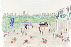 【插画先锋】拥抱夏日之歌 : “春光已融化了\x0a白日渐长，夜风渐暖\x0a似乎有谁迟到了\x0a没关系，还来得及，\x0a让这一首夏日之歌拥抱你”