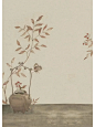 中国风古装复古工笔画背景psd模板