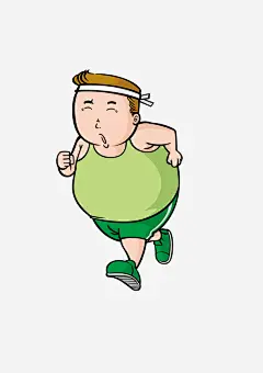 跑步减肥男矢量图免抠素材_新图网 https://ixintu.com AI 免抠 减肥男 跑步 矢量图