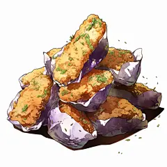 食物茄子红烧茄子插画素材图片