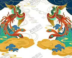 国潮凤凰插画 【酷图网】国潮凤凰插画,凤凰,手绘,插画,国潮海报,国潮广告,祥云,火凤凰,中国风,中国,国潮,烫金插画,国风,国潮插画,中国风素材,中国风设计