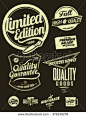 vintage element badge label set 4