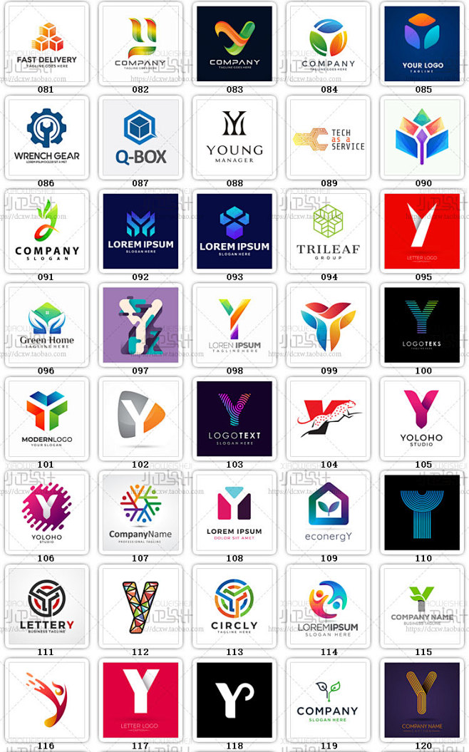 字母系列Y LOGO商标设计vi素材包AI矢量源文件淘宝店标微商标志图-淘宝网-花瓣网