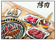 Nithreus采集到插画-美食