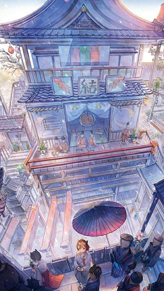 二次元场景图，可当壁纸