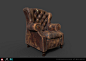 Old English Armchair, Gwendoline Verpeaux : Had a lot of fun working on this cute armchair ! 
Done using maya, Zbrush and substance painter