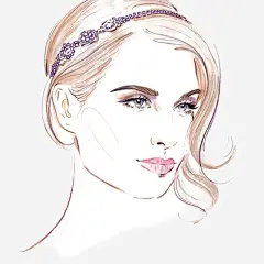 优雅欧美女孩高清素材 优雅 卡通 女生 手绘 插画 水彩 金发 免抠png 设计图片 免费下载