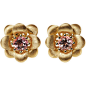 La Perla Garden Jewels Gold & Pink Topaz Flower Earrings