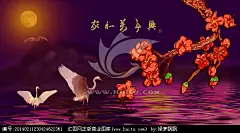 电视背景墙 大型壁画 梅花,装饰画设计,其他设计,设计,汇图网www.huitu.com #背景图# #壁纸#