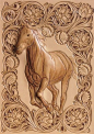 Tooled leather horse looks 3-dimensional.  How do they do this?