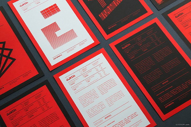 第三届国际数字艺术双年展宣传黑红画册海报...