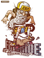 JEBUS - Freeride : Sticker design I made for a skateshop. 