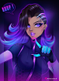 Overwatch art,Overwatch,Blizzard,Blizzard Entertainment,фэндомы,Sombra (Overwatch),Natalie Doehler