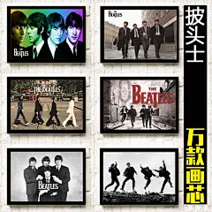 披头士海报 甲壳虫 The Beatles 怀旧复古摇滚乐队明星酒吧装饰画-淘宝网