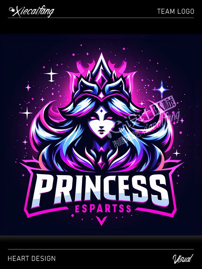 公主战队Logo设计登场！。在王国里，我们是公主般的存在。为战队打造了独特的Logo，带你踏进童话！-花瓣网