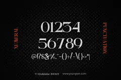 Black Gowa中世纪复古潮流哥特纹身logo海报标题装饰英文字体包下载_颜格视觉