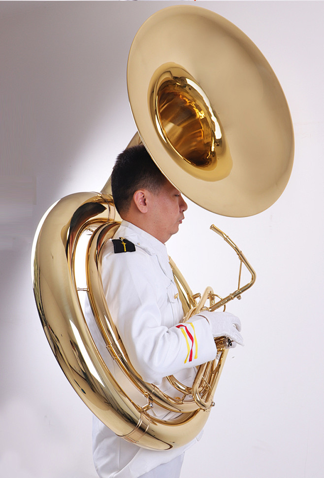 未诺 大号太阳号乐器全纯铜军乐队鼓号队低音大抱号苏萨号管乐器-tmall.com天猫