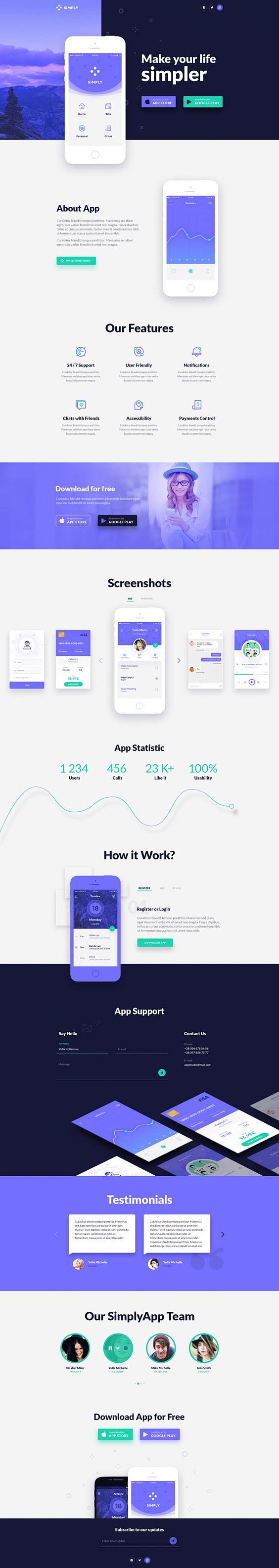 Simply – Onepage App...