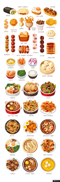 绘制 韩国美食 美食小吃 矢量插画 日韩料理餐饮美食插画绘画
