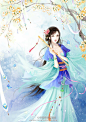 养猫画画的随随/绘  古风手绘美人