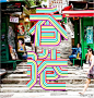#汉字之美# 香港.城市摄影展的海报。纷繁与活力都体现在这五彩斑斓的字形设计上了。（发现汉字之美，请@造字工房）