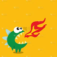 龙,恐龙,卡通,幽默,分离着色,可爱的,创造力,愉悦