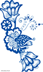 花朵青花瓷花纹