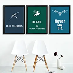 Office inspirational2 怀旧简约英文励志字母海报挂画装饰画