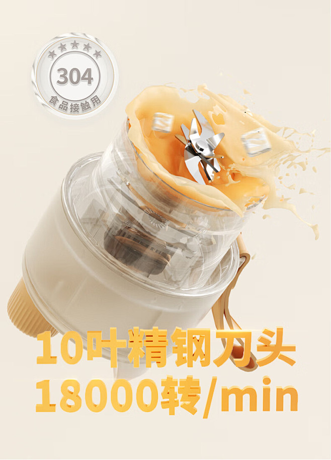 【小质GB02】小质10叶刀头榨汁杯榨汁...