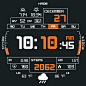 HaDe - HaDe PRO DS 40 - watch face for Apple Watch, Samsung Gear S3, Huawei Watch, and more - Facer : Themeable digital clock with Sunrise and Sunset,  Week in Year,  Day in Year, Day of Week (Optional Mo-Su/Su-Sa), Month, Date, Watch & Phone Battery,