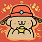 线条小狗新年情头 - 小红书