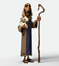 Jesus, Gabriel Soares : This is a redesign of the figure of Jesus.
I imagine it with a little darker skin like that of a bedouin or desert wanderer; simple and worn clothes; a brooding nose like that of a Jew of his day, and then a sad look.

I also put t