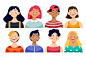 Set of people avatars Free Vector