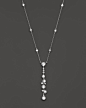 Diamond Bezel Set Necklace in 14K White Gold, .95 ct. t.w. | Bloomingdale's