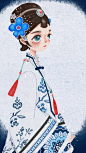 《青花》——小美马古风写真系列_涂鸦王国 原创绘画平台 www.poocg.com