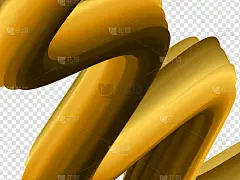 3D油漆刷与充满活力的纹理透明的背景。向量棕色和黄色线描边。数码海报设计的创意元素