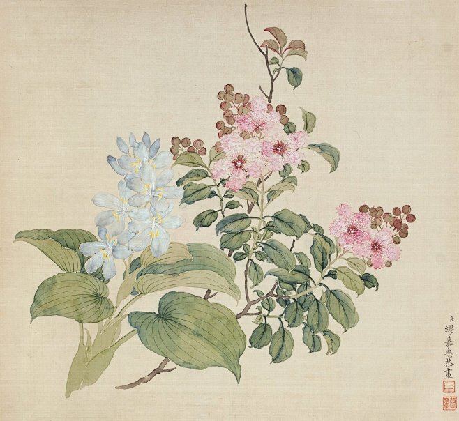 缪嘉惠(1842-1918) 花卉 尺寸...