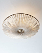 Beaded Crystal Six-Light Semi-Flush Ceiling Fixture