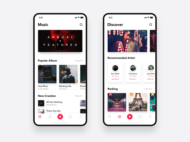 Music App ui 简单 应用 m...