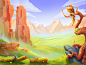 Mountain landscape, 2D background