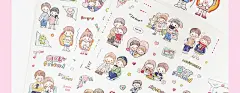 卓大王【阿卓甜甜恋爱胶带】恋人爱情素材原创手帐手绘贴纸情侣-淘宝网