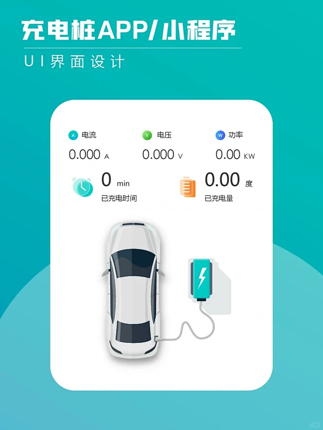 把“电”充满！家用充电桩小程序UI设计 - 小红书-花瓣网
