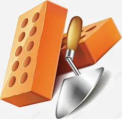 手绘铲子红砖工匠 免费下载 页面网页 平面电商 创意素材