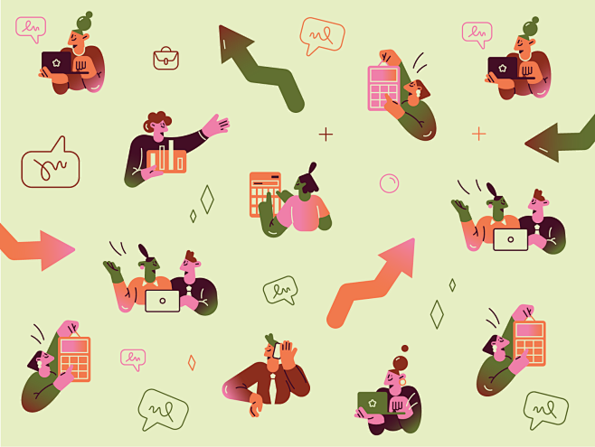 Characters + pattern...