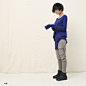 日着/rizhuo 原创设计女装品牌 秋装 蓝色立裁设计纯色长袖T恤 新款 2013