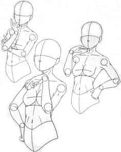 动漫人物身体姿势