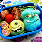 好可愛的便當們！好想有人做給我吃#便当日记##lunch##卡通##pikachu##monsters university# ​​​​