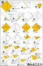 儿童折纸大全之母子小鸟的折法图解