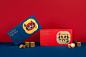 box design chinese new year cny festive packaging design Patisserie La Lune pengguin tiger 望月 達摩