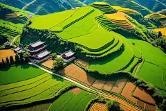 乡村振兴中国农村乡村田园风情摄影图